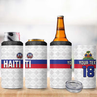 Custom Haiti Football 4 in 1 Can Cooler Tumbler Ekip foutbol Ayiti