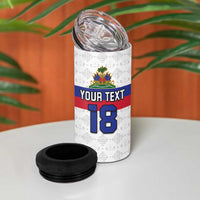 Custom Haiti Football 4 in 1 Can Cooler Tumbler Ekip foutbol Ayiti
