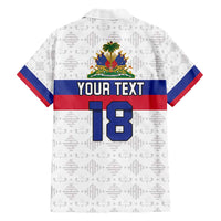 Custom Haiti Football Family Matching Short Sleeve Bodycon Dress and Hawaiian Shirt Ekip foutbol Ayiti