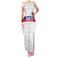 Custom Haiti Football Family Matching Tank Maxi Dress and Hawaiian Shirt Ekip foutbol Ayiti