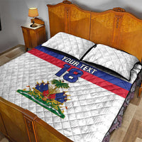 Custom Haiti Football Quilt Bed Set Ekip foutbol Ayiti