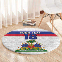 Custom Haiti Football Round Carpet Ekip foutbol Ayiti