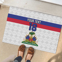 Custom Haiti Football Rubber Doormat Ekip foutbol Ayiti