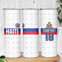 Custom Haiti Football Skinny Tumbler Ekip foutbol Ayiti