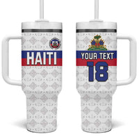 Custom Haiti Football Tumbler With Handle Ekip foutbol Ayiti