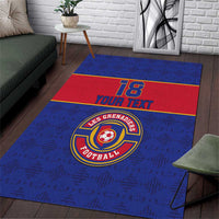 Custom Haiti Football Area Rug Le Rouge et Bleu Sporty Style