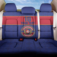 Custom Haiti Football Back Car Seat Cover Le Rouge et Bleu Sporty Style