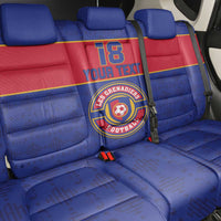 Custom Haiti Football Back Car Seat Cover Le Rouge et Bleu Sporty Style
