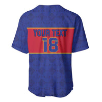 Custom Haiti Football Baseball Jersey Le Rouge et Bleu Sporty Style
