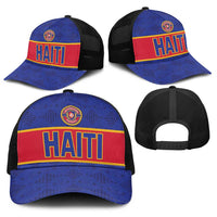Haiti Football Baseball Net Cap Le Rouge et Bleu Sporty Style - Wonder Print Shop