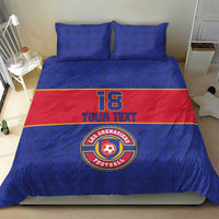 Custom Haiti Football Bedding Set Le Rouge et Bleu Sporty Style