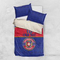 Custom Haiti Football Bedding Set Le Rouge et Bleu Sporty Style