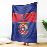 Custom Haiti Football Blanket Le Rouge et Bleu Sporty Style