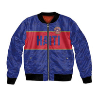 Custom Haiti Football Bomber Jacket Le Rouge et Bleu Sporty Style