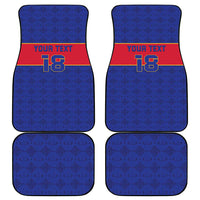 Custom Haiti Football Car Mats Le Rouge et Bleu Sporty Style