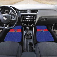 Custom Haiti Football Car Mats Le Rouge et Bleu Sporty Style