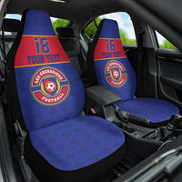 Custom Haiti Football Car Seat Cover Le Rouge et Bleu Sporty Style