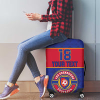 Custom Haiti Football Luggage Cover Le Rouge et Bleu Sporty Style