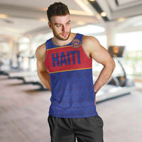 Custom Haiti Football Men Tank Top Le Rouge et Bleu Sporty Style