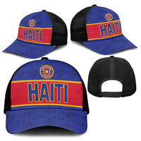 Haiti Football Mesh Trucker Cap Le Rouge et Bleu Sporty Style - Wonder Print Shop