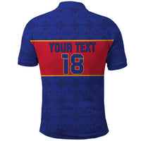 Custom Haiti Football Polo Shirt Le Rouge et Bleu Sporty Style