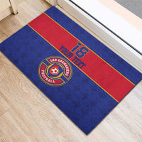 Custom Haiti Football Rubber Doormat Le Rouge et Bleu Sporty Style