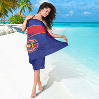 Custom Haiti Football Sarong Le Rouge et Bleu Sporty Style