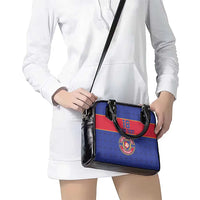 Custom Haiti Football Shoulder Handbag Le Rouge et Bleu Sporty Style