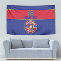 Custom Haiti Football Tapestry Le Rouge et Bleu Sporty Style