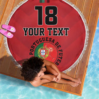 Custom Portugal Football Beach Blanket A Selecao das Quinas