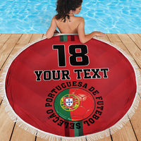 Custom Portugal Football Beach Blanket A Selecao das Quinas