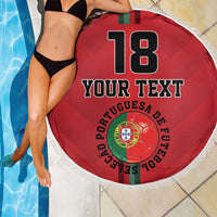 Custom Portugal Football Beach Blanket A Selecao das Quinas