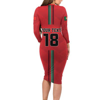Custom Portugal Football Family Matching Long Sleeve Bodycon Dress and Hawaiian Shirt A Selecao das Quinas