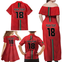Custom Portugal Football Family Matching Off Shoulder Maxi Dress and Hawaiian Shirt A Selecao das Quinas