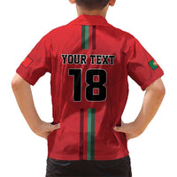 Custom Portugal Football Family Matching Short Sleeve Bodycon Dress and Hawaiian Shirt A Selecao das Quinas