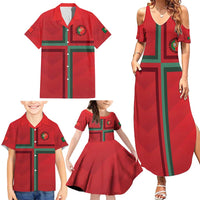 Custom Portugal Football Family Matching Summer Maxi Dress and Hawaiian Shirt A Selecao das Quinas