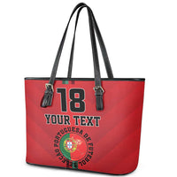 Custom Portugal Football Leather Tote Bag A Selecao das Quinas
