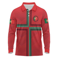 Custom Portugal Football Long Sleeve Polo Shirt A Selecao das Quinas