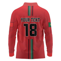 Custom Portugal Football Long Sleeve Polo Shirt A Selecao das Quinas