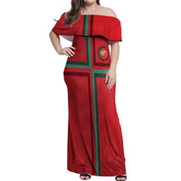 Custom Portugal Football Off Shoulder Maxi Dress A Selecao das Quinas