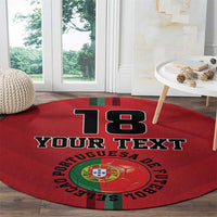 Custom Portugal Football Round Carpet A Selecao das Quinas