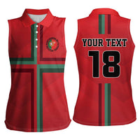 Custom Portugal Football Women Sleeveless Polo Shirt A Selecao das Quinas