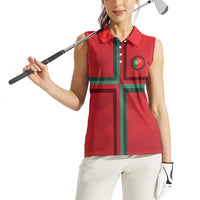 Custom Portugal Football Women Sleeveless Polo Shirt A Selecao das Quinas