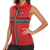 Custom Portugal Football Women Sleeveless Polo Shirt A Selecao das Quinas