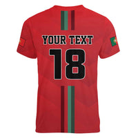 Custom Portugal Football Women V-Neck T-Shirt A Selecao das Quinas