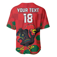 Custom Portugal Football Baseball Jersey Barcelos Rooster Mascot Dynamic Style