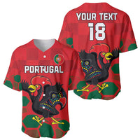 Custom Portugal Football Baseball Jersey Barcelos Rooster Mascot Dynamic Style