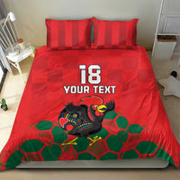 Custom Portugal Football Bedding Set Barcelos Rooster Mascot Dynamic Style