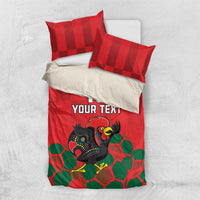 Custom Portugal Football Bedding Set Barcelos Rooster Mascot Dynamic Style