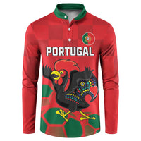 Custom Portugal Football Button Sweatshirt Barcelos Rooster Mascot Dynamic Style